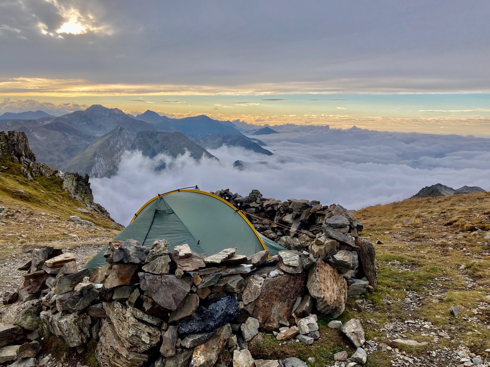 Sleeping on Mont Valier (2,838m)